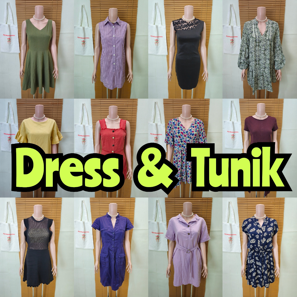 Dress lengan pendek / Tunik /Mini dress/ Long dress /Daster / tali satu/ Dress vintage