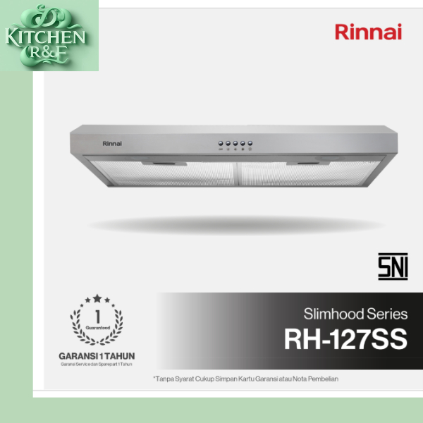 [CARGO] Rinnai Cooker Hood Stainless Steel RH-127SS / RH127SS / Cooker Hood Stainless Steel 70 cm