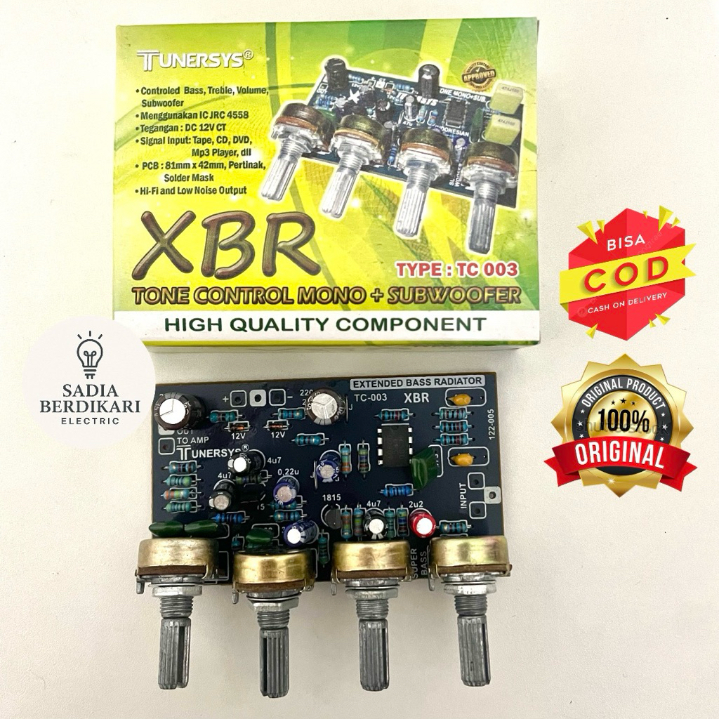 Tone Control Mono/ TONE CONTROL MONO XBR TUNERSYS / Tone Control XBR Subwoofer Turnesys