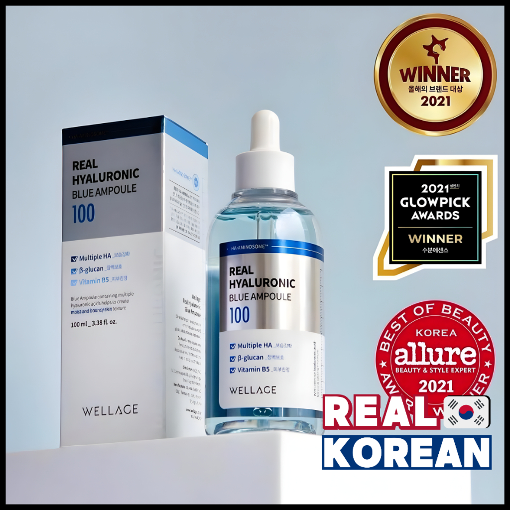 Wellage Real Hyaluronic blue ampoule 60ml | Wellage Hyper Peptide Botuleedle Ampoule 50ml | WELLAGE 