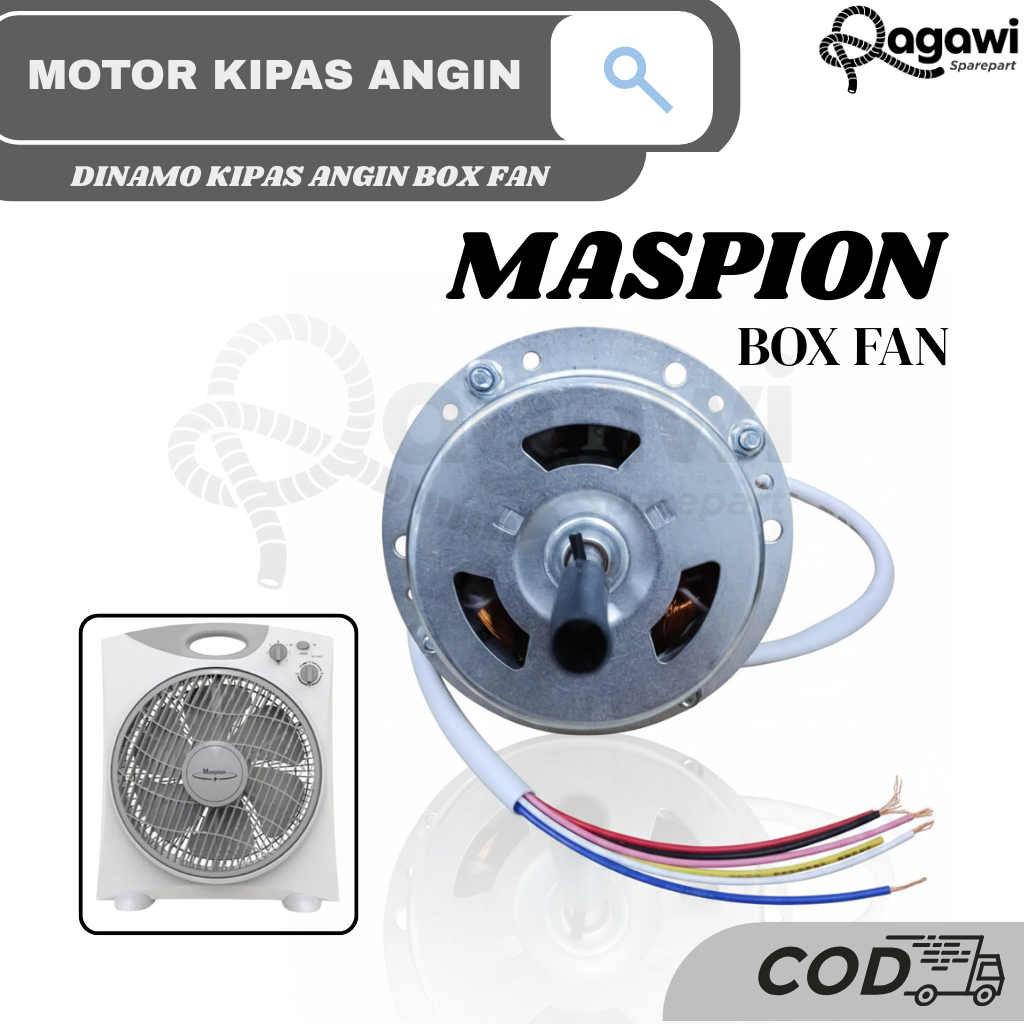 New Dinamo Kipas Angin Box Fan Merk Maspion / Motor Kipas Angin Maspion Box Fan Termuah