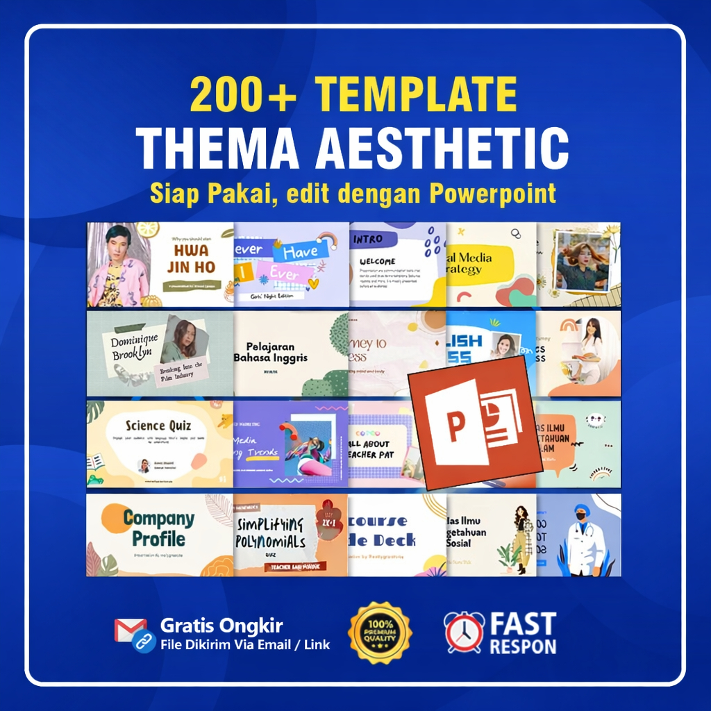 200+ Template (Powerpoint) PPT Aesthetic kekinian slide