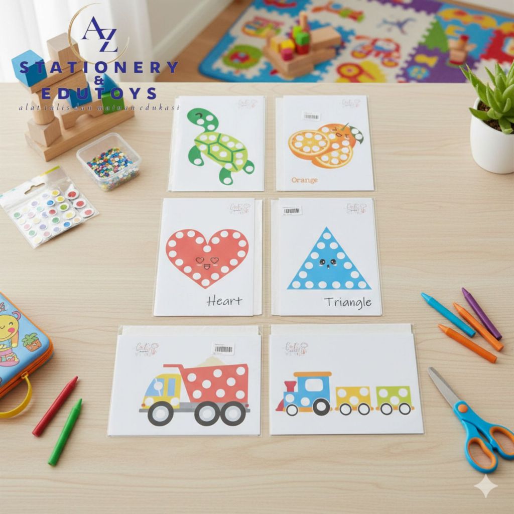 DIY Sticker Dot Activity / Mainan Edukasi Anak Menempel Sticker Dot