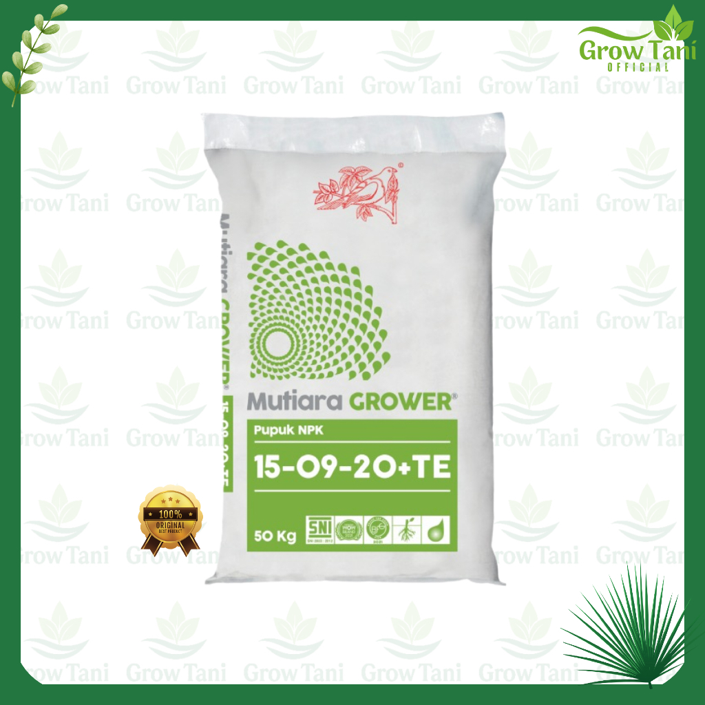 PUPUK NPK MUTIARA GROWER 1KG KEMASAN ORIGINAL PABRIK (NO3)