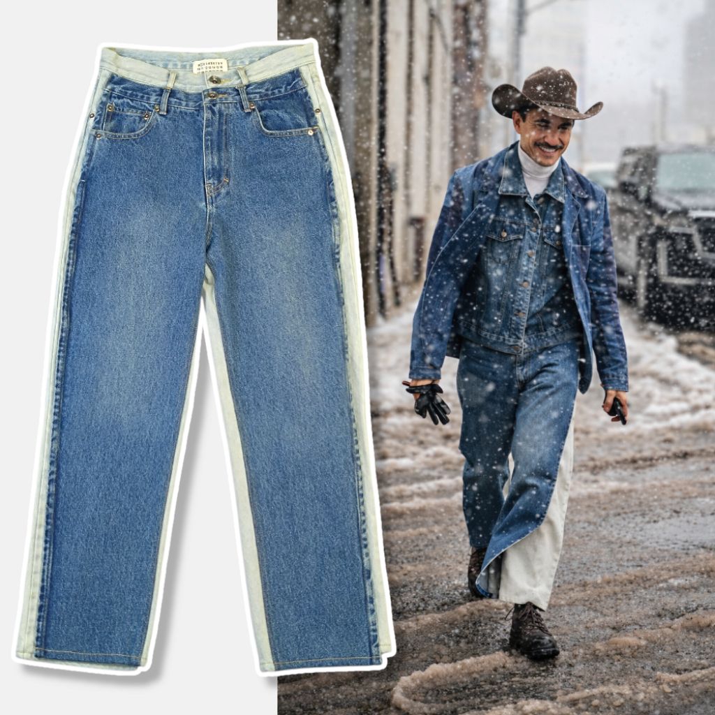 Maison Margiela Spliced Double Layer Denim Jeans John Galliano