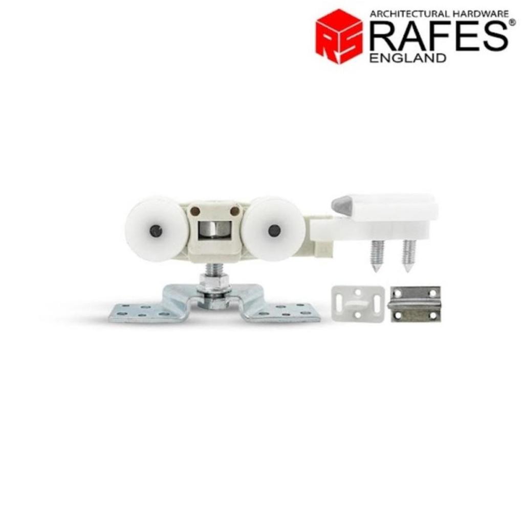 PAKET Rel Pintu 2M Sliding RAFES England 250 KG / Roda Nilon + Steel