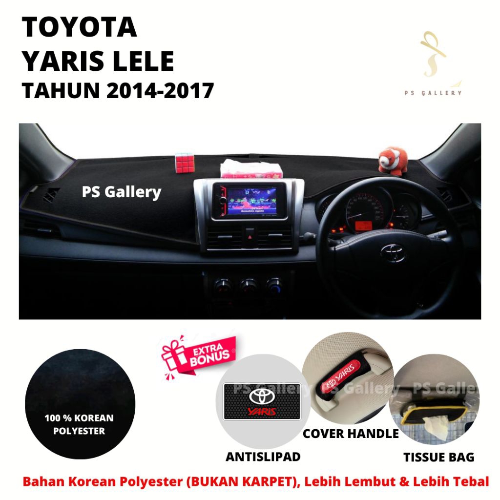 Alas Dasbor Mobil YARIS LELE / YARIS GEN 2 Aksesoris Cover Dashboard Premium