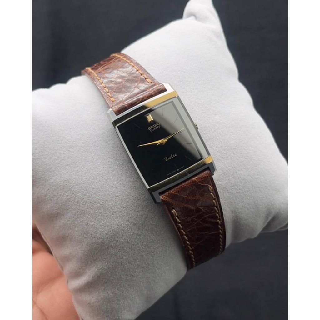 Jam Tangan Vintage Seiko Dolce Tungsten Carbide Scratch Resistant 1985