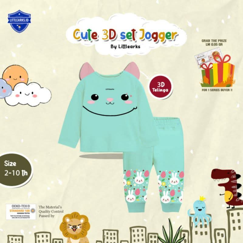 3D set jogger anak By Littlearks