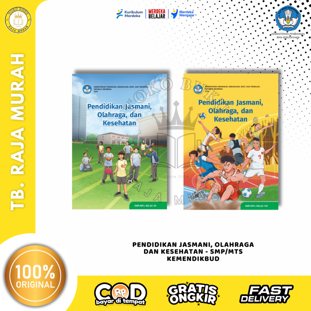 Buku Paket Siswa ( PJOK ) Pendidikan Jasmani, Olahraga Dan Kesehatan Kelas 7,8 SMP Kumer Lengkap - K