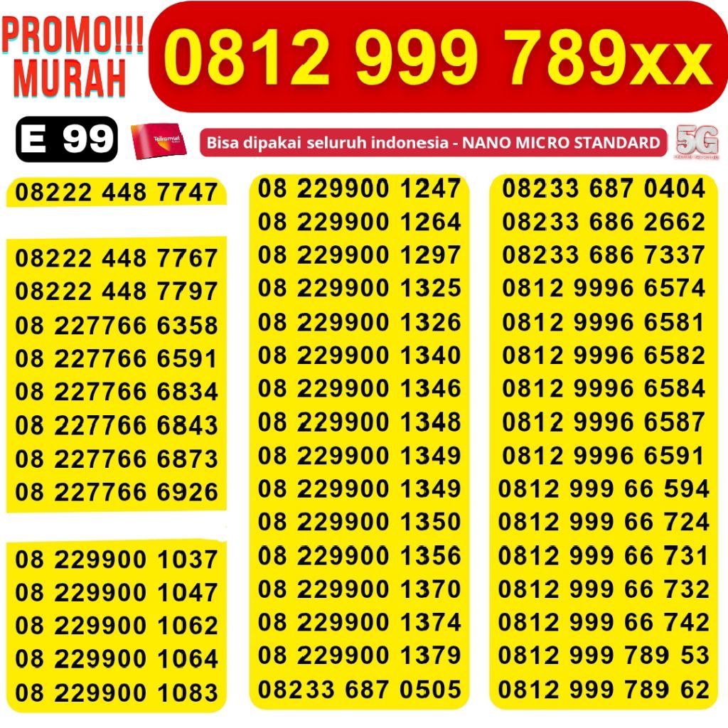 NOMOR CANTIK TRIPLE 1888 TELKOMSEL 4G 5G NOCAN SIMPATI TELKOMSEL KWARTED TRIPLE NOMER CANTIK TELKOMS