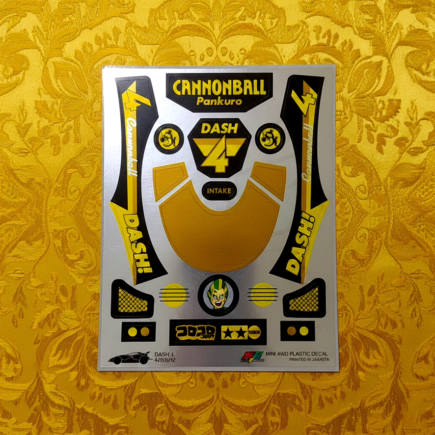 Stiker Cannonball - Body Hitam - Chrome Metallic