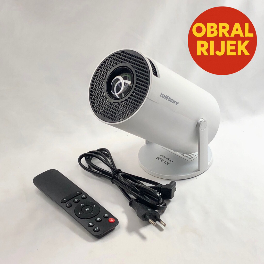 [RIJEK RUSAK] Proyektor Mini Portable Android 11 WiFi Bluetooth 200 ANSI - HY300