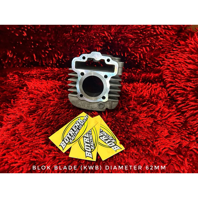 CYLINDER BLOK BLADE REVO ABS KWB LINER 57 58 60 62 BORE UP BLOK ONLY - BOYRENK SURABAYA