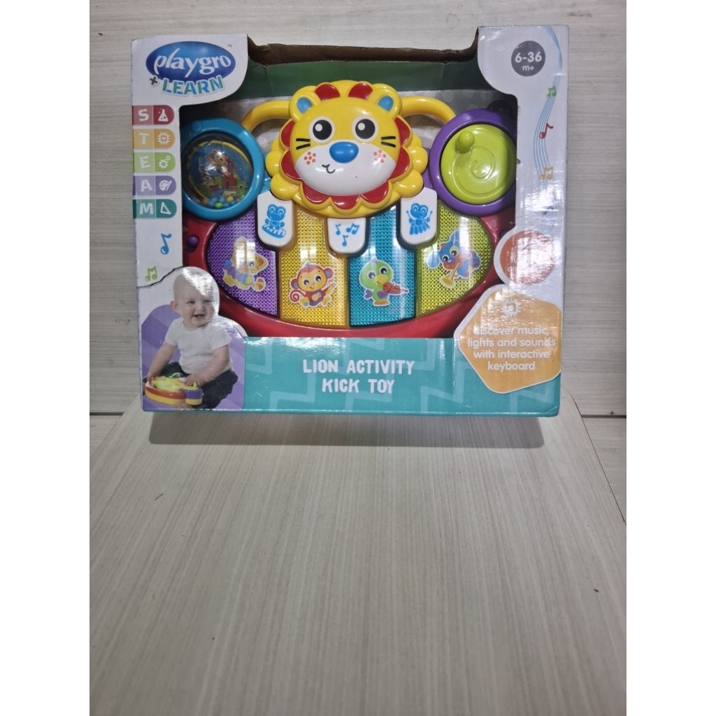playgro lion activity kick toys mainan anak playgro