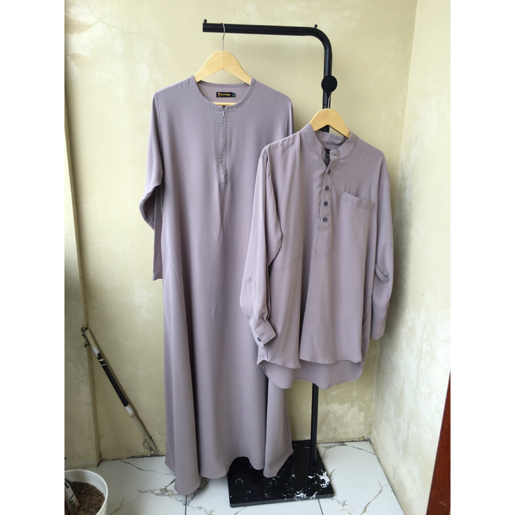 PRELOVED Abaya Basic Mazen + Kemko Mazen by Tsurayya warna Vintage Khaki