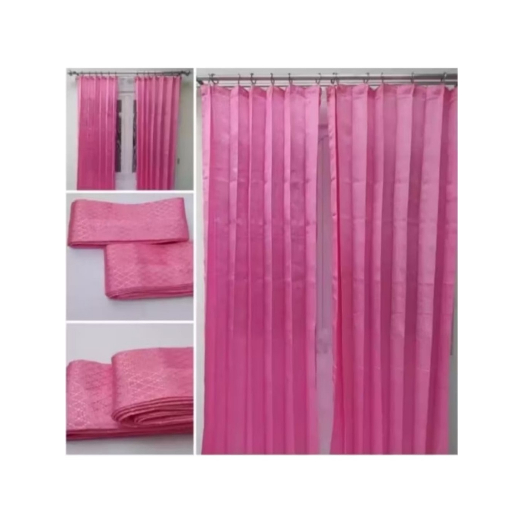 Gorden Jadul plisket motif kotak / Tirai Jadul plisket motif kotak / gorden pintu dan jendela pliske