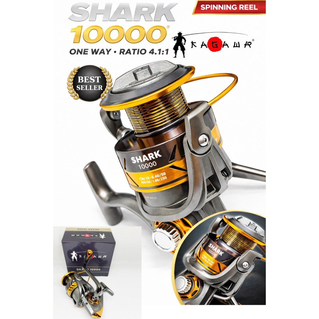 Kagawa Shark 10000 Reel Jumbo One Way Spool Metal Anti Reverse 20Kg