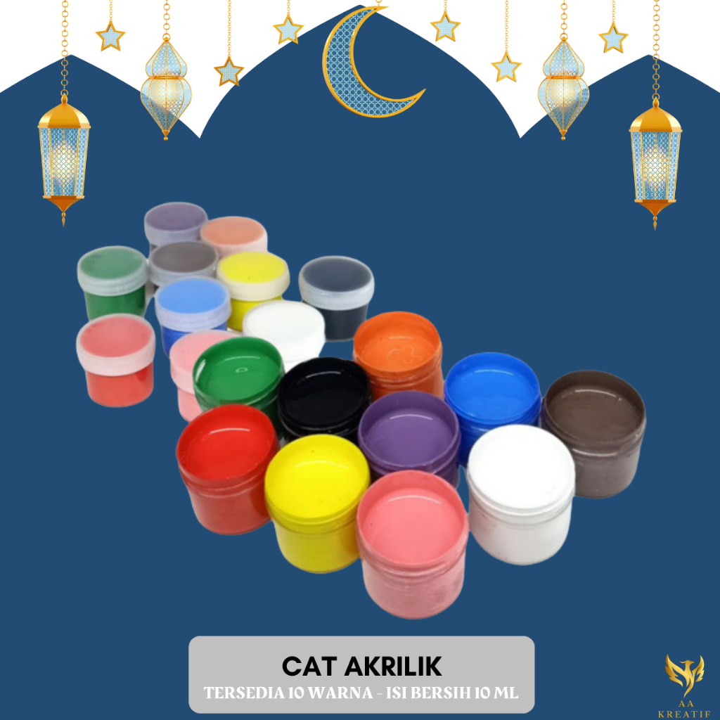 Cat Air Lukis Watercolor Paint Cet Minyak Peralatan Melukis Kuas Kanvas Palet Brush Painting Canvas