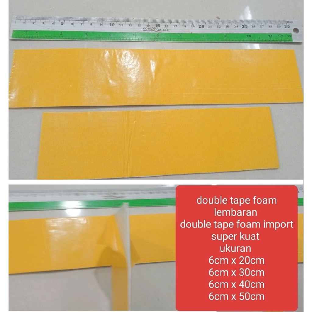 double tape foam super kuat tebal 3 mm double tape foam import