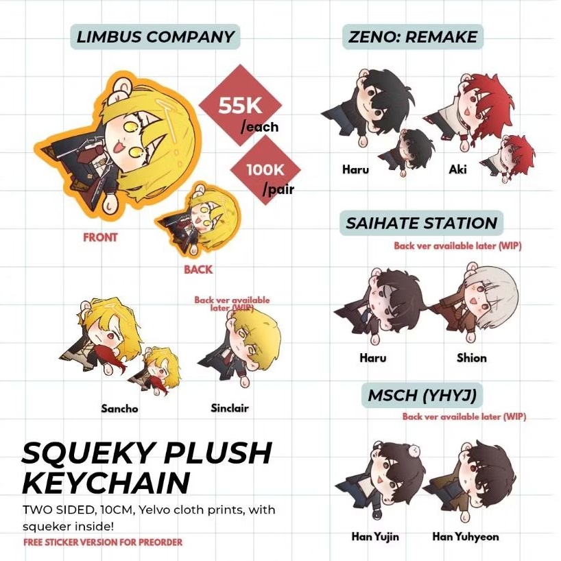Plushie Keychain Ninut Lucu [PRE-ORDER] - Don Quixote, Sinclair, ZENO: REMAKE, Saihate Station, MY S