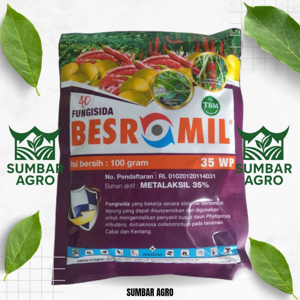 BESROMIL 35WP -100 gr - 200 gr// Fungisida Sistemik Metalaksil