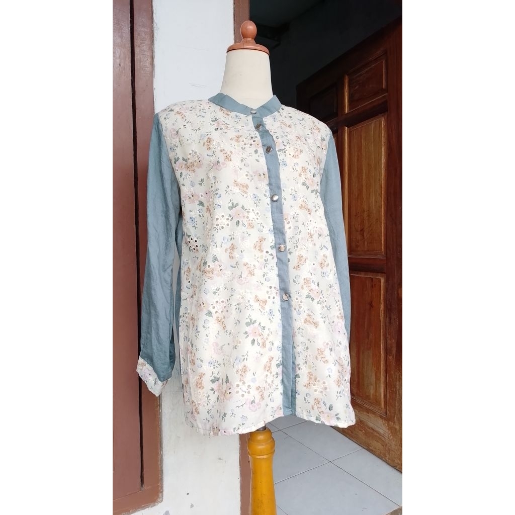 baju atasan blouse katun bordir bolong