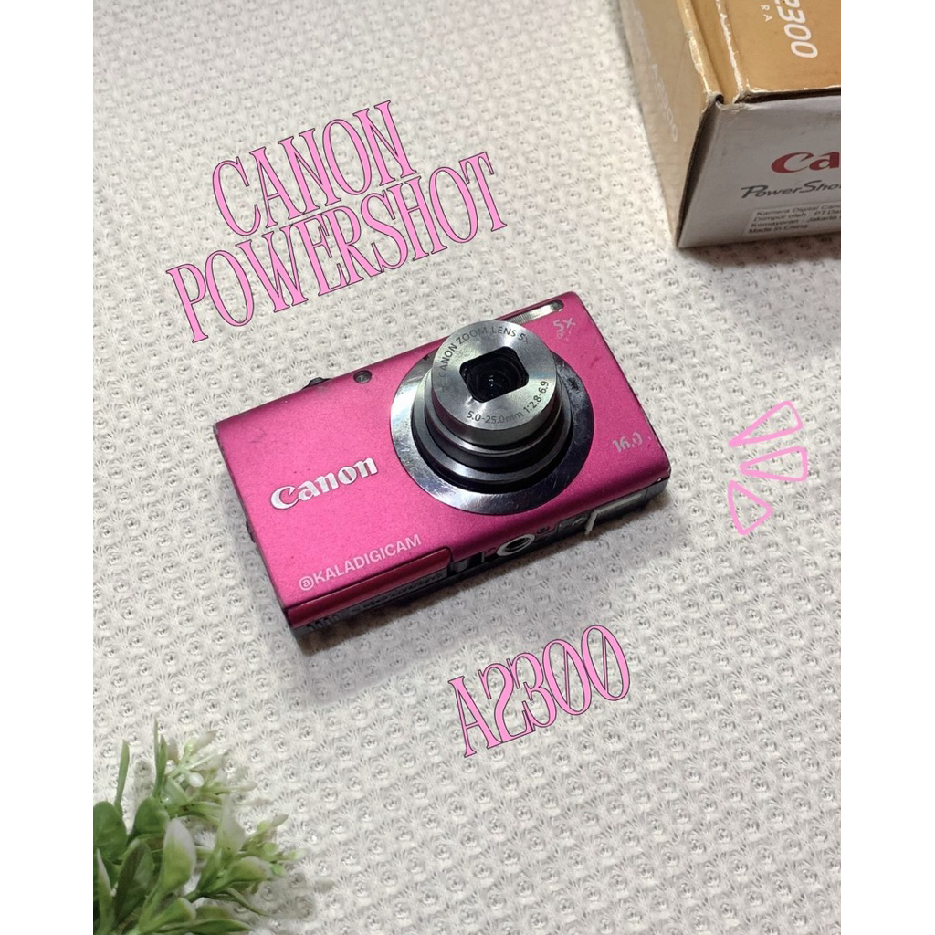 Digicam Canon Pink Powershot A2300 Fullset Box camdig canon