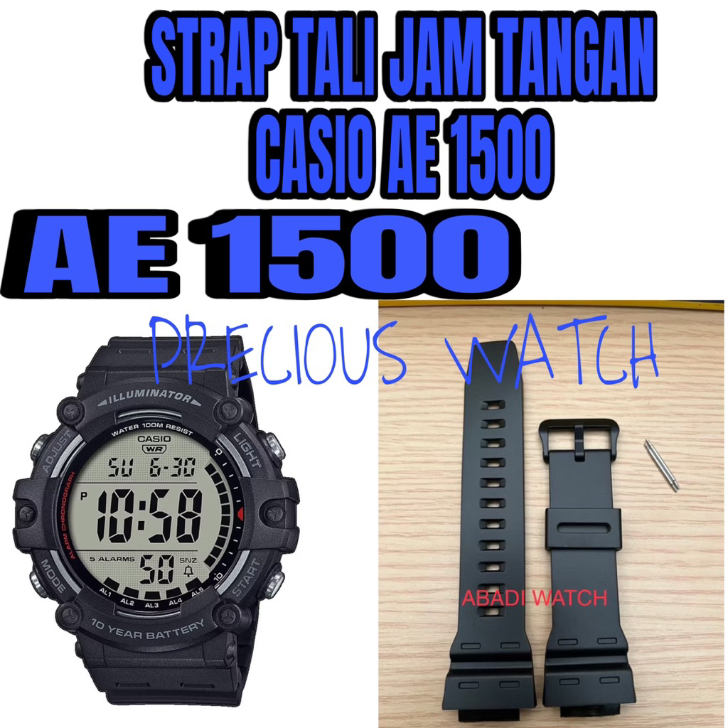 Tali Strap Casio AE-1500WH DW-291H W-737H AE1500WH DW291Ht