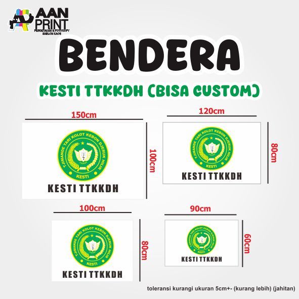 BENDERA KESTI TTKKDH TJIMANDE TARI KOLOT BISA CUSTOM NAMA | BAHAN SATIN TC