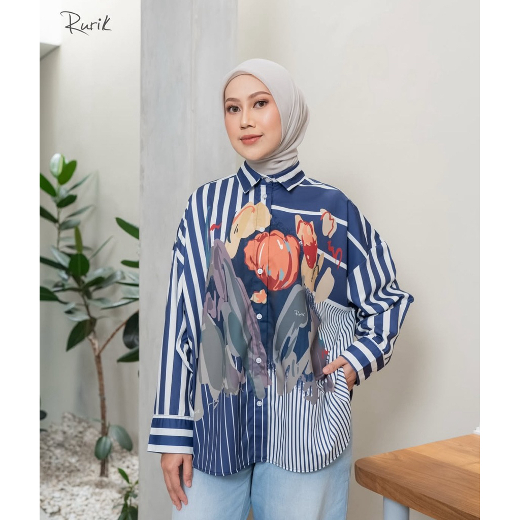 FATARI PRINTING SHIRT RURIK || RAFIDA PRINTINY SHIRT RURIK || ZAEERA PRINTING SHIRT || KEMEJA OVERSI