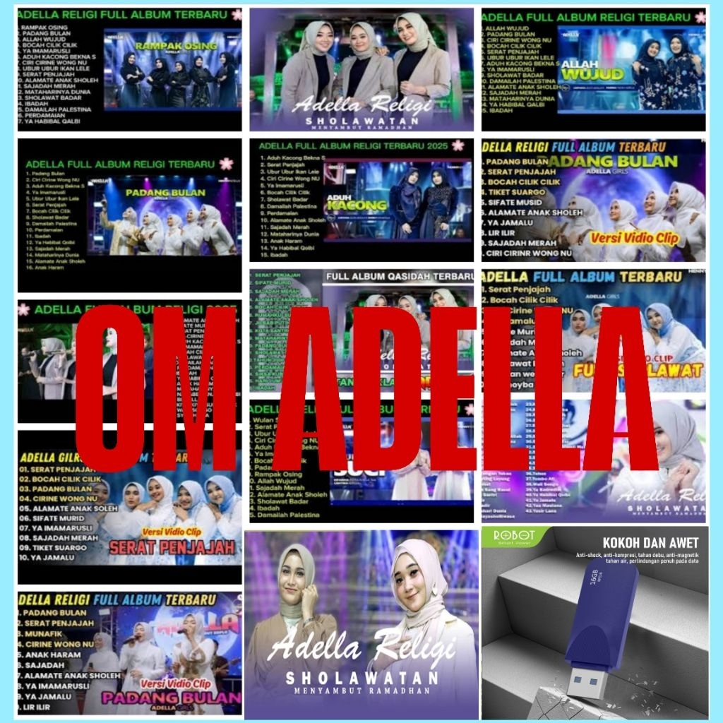 USB MP4 VIDEO MUSIK LAGU SHOLAWAT KOPLO VERSI OM ADELLA - USB MP4 VIDEO MUSIK LAGU DANGDUT KOPLO - U