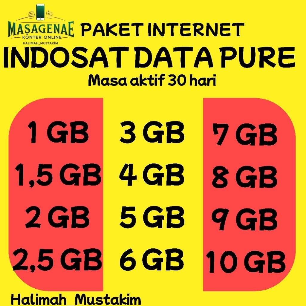 Kuota Internet Indosat Data Pure 30 hari | Paket internet im3 indosat | Kuota indosat murah | Kuota 