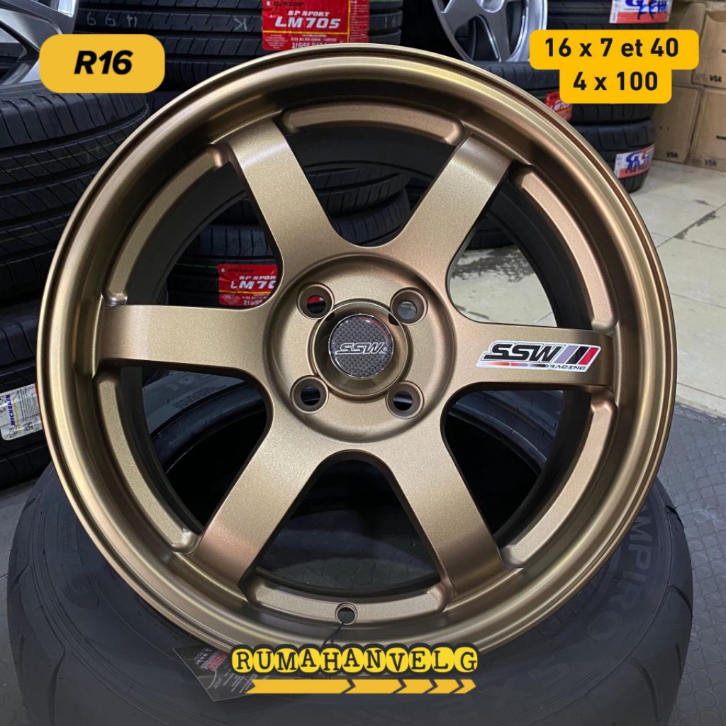velg mobil ring 16 te37 original ssw Thailand lebar 7 et 40 velg racing ring 16 pnp mobil brio jazz 