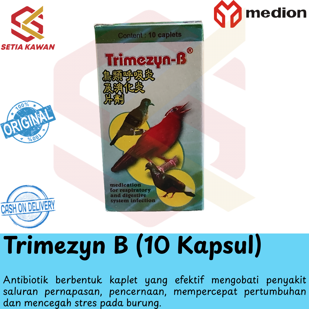 Trimezyn B Plus Obat Burung Sesak Nafas Bengkak