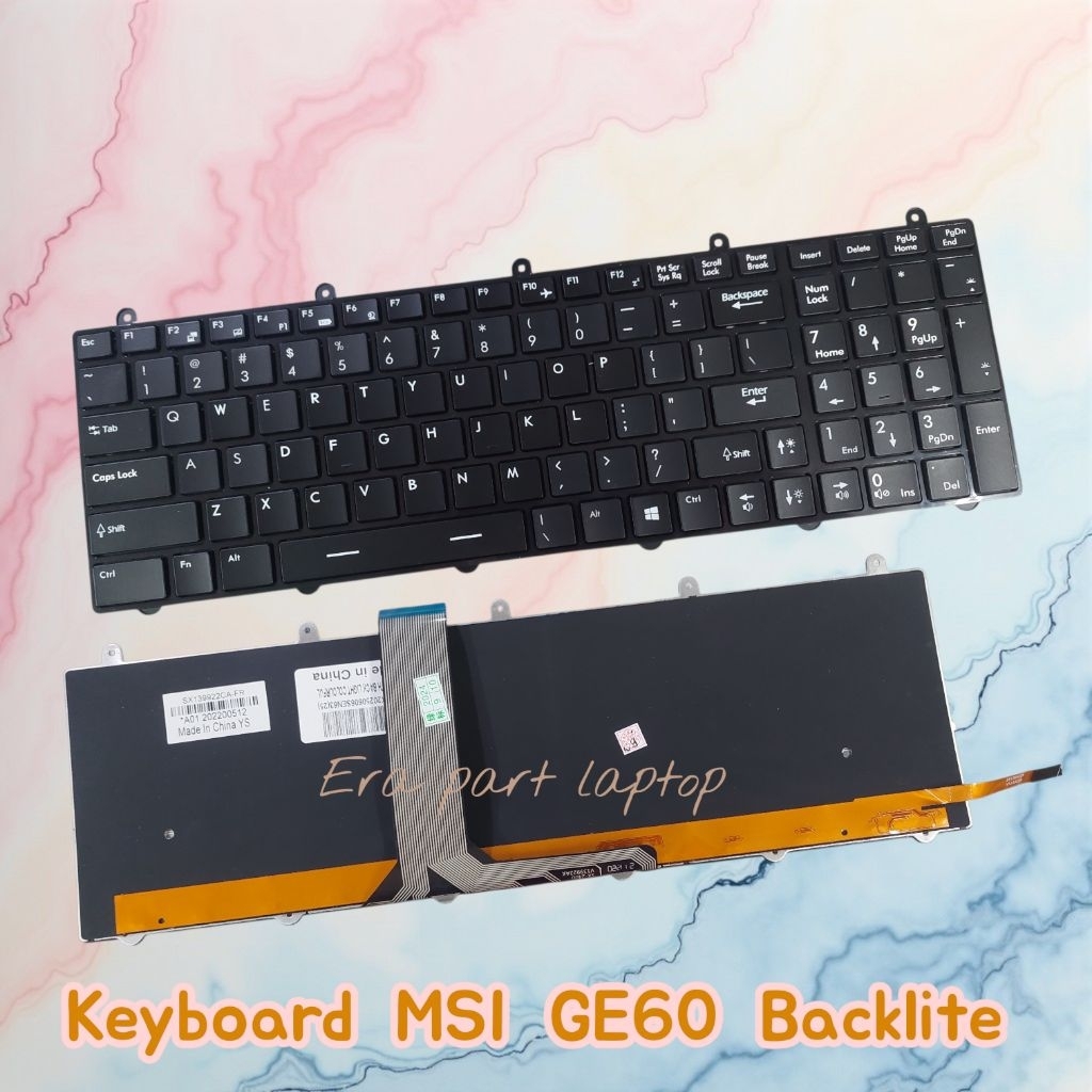 Keyboard MSI GE60 GE70 GX60 GX70 GT60 GT780 GT70 GT783 MS-1762 MS-16GC Backlite US