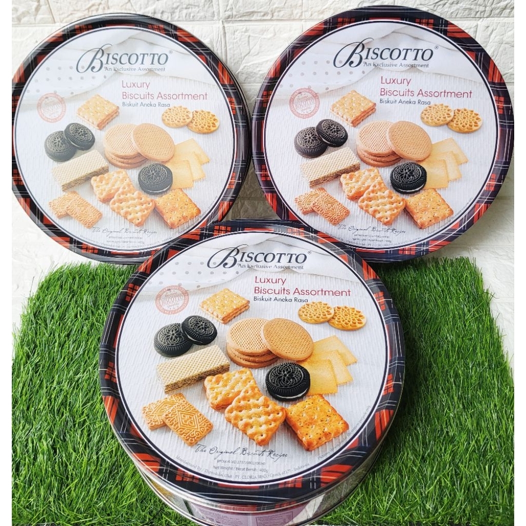 Biskitop Luxury assorted - Biskitop Kaleng luxury bulat - Biskitop luxury biscuit