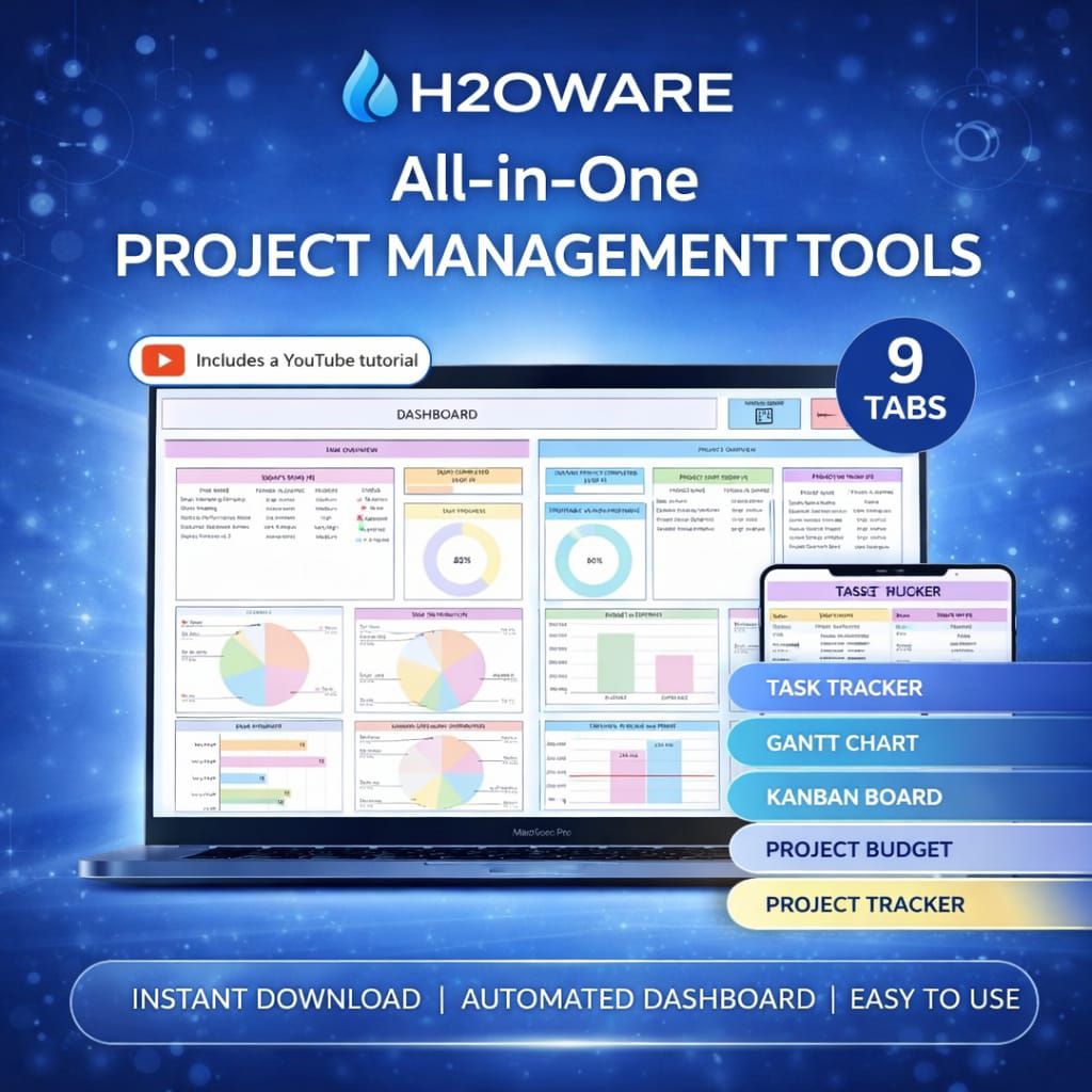 Termurah PROJECT MANAGEMENT TOOLS - TEMPLATE DASHBOARD MANAJEMEN BISNIS [T11]