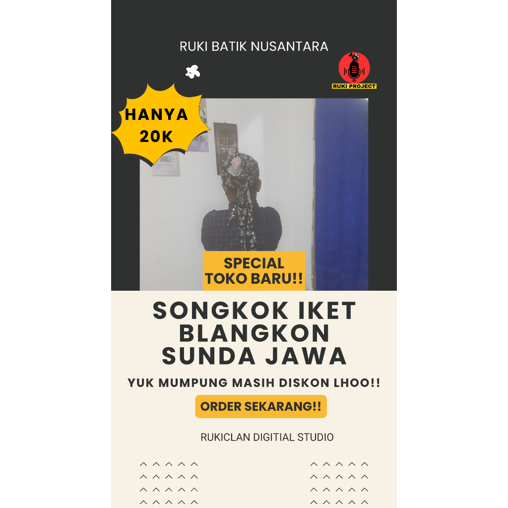 Songkok Iket Batik Blangkon Sunda Jawa