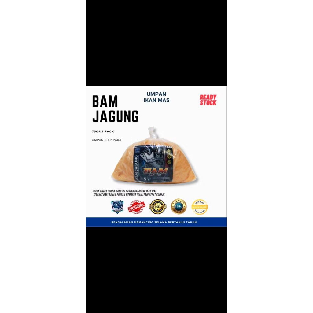 Umpan Pancing BAM Jagung 75gr - Siap Pakai, Praktis, Efektif untuk Ikan Mas