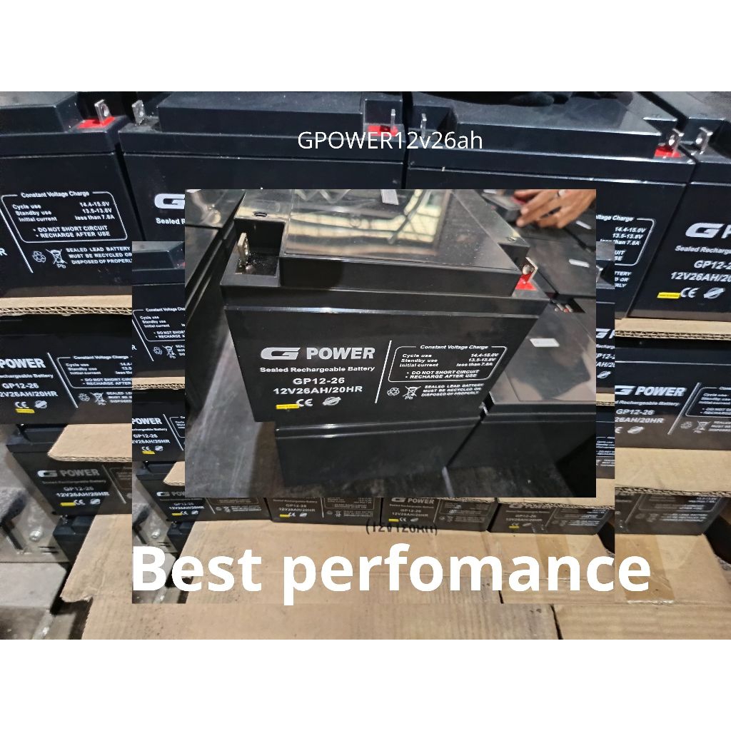 battery vrla merk Gpower 12v26ah suport PLTS, PJU, beckup ups best perfomance