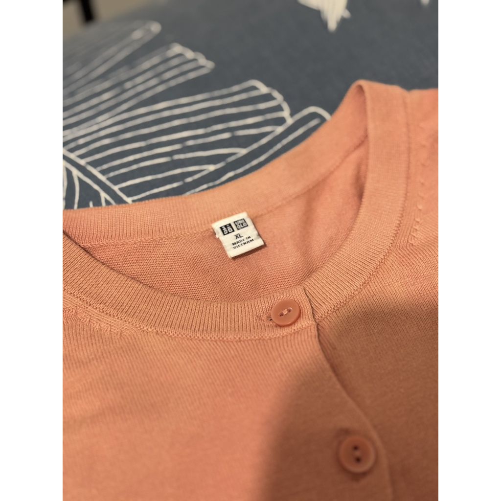 Preloved Cardigan Uniqlo Baby Pink XL