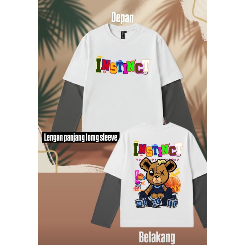 kaos long sleeve double layer distro