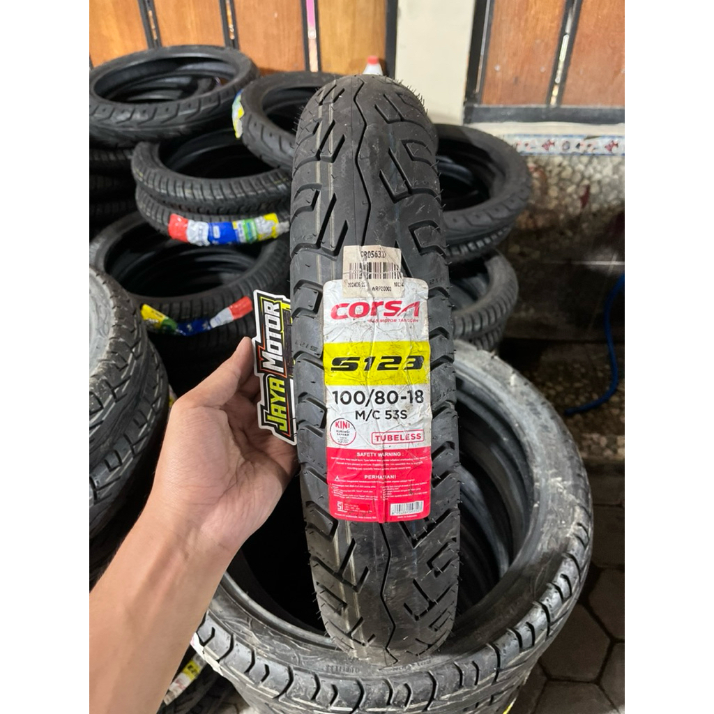 CORSA S123 100 80 18 110 80 18 TUBELESS RING 18 UK 100/80-18 DAN 110/80-18