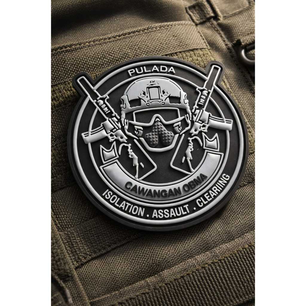 Patch Jersey Custom Synthetic Leather 2D 3D Hotmelt Velcro Ukuran Standar