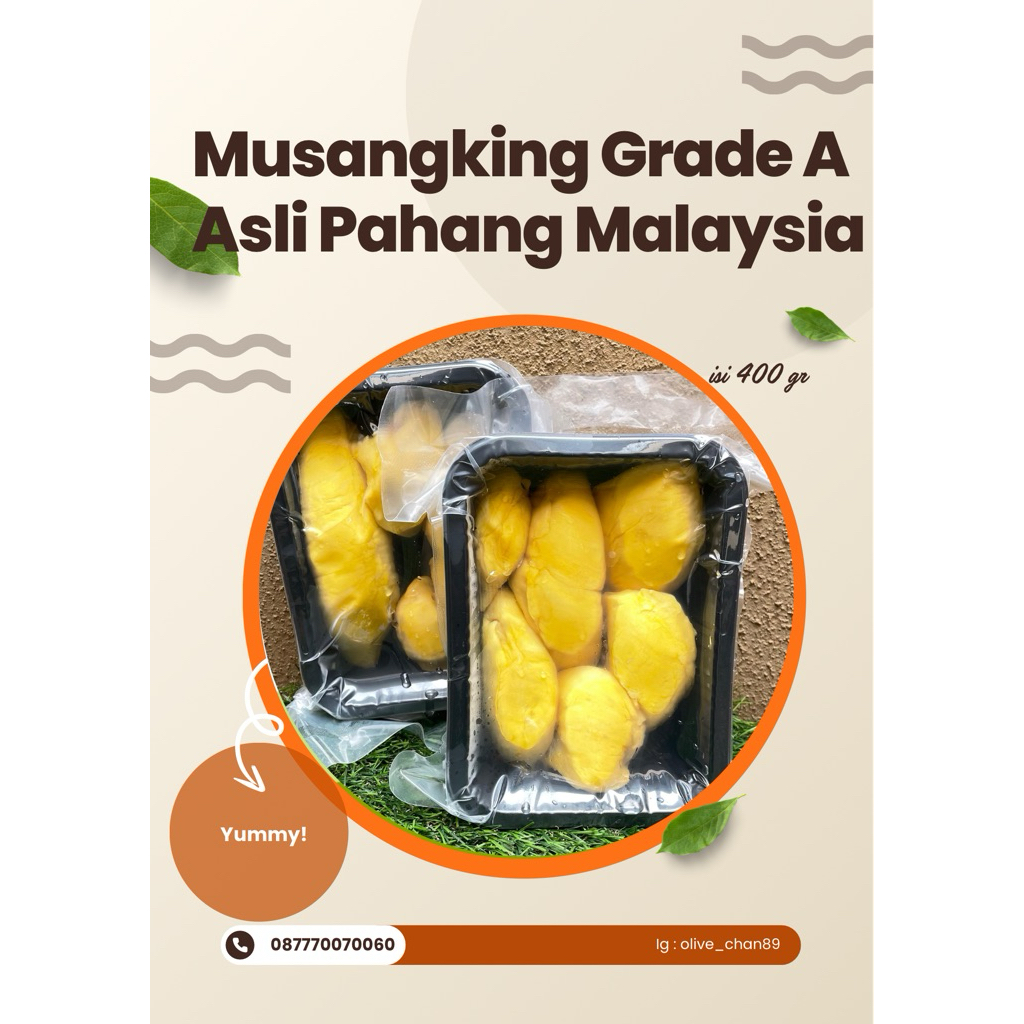 MUSANGKING GRADE A | DURIAN MUSANGKING PAHANG MALAYSIA