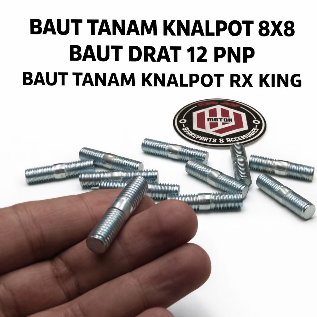 BAUT TANAM KNALPOT 8X8 BAUT DRAT 12 PNP BAUT TENAN KNALPOT RX KING