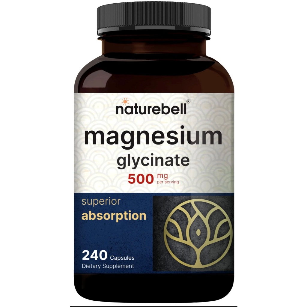 Naturebell Magnesium Glycinate 500 mg 240 Capsules