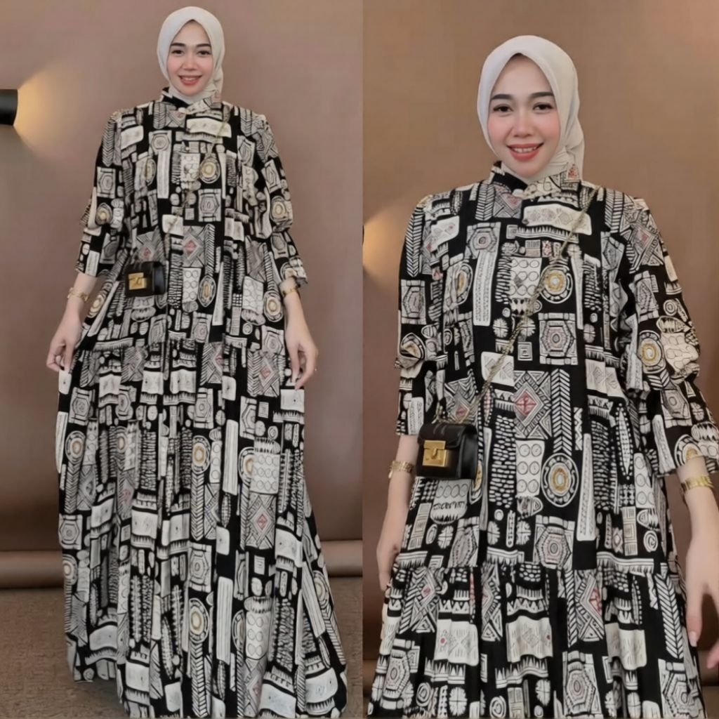 Gamis Terbaru Series Raya Gamis Jumbo Rayon Premium Kain Adem Lembut Gamis Wanita Muslimah Kekinian 