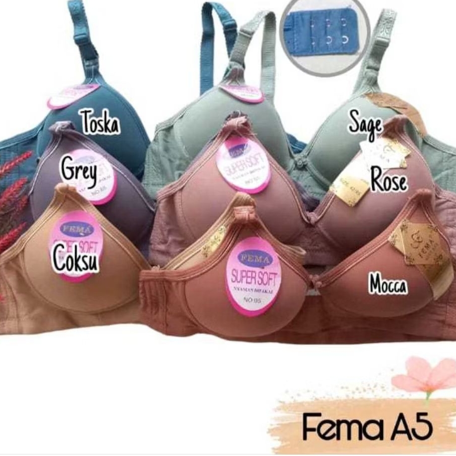 Bra MERK Fema pengait 2 Tanpa kawat